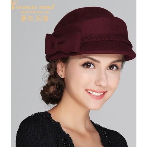 Женские фетровые шляпы Charles Perra China At AliExpress