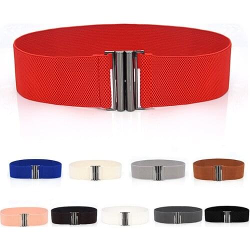 Elegant Fashion Lady Wide Belts Women Wide Elastic Belt Buckle Waist Dress StretchBrand new and high quality personal charm