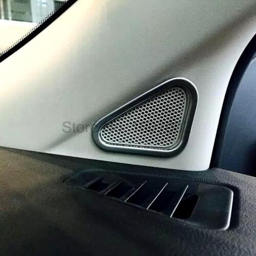 For Nissan Lannia 2016 2pcs Chrome Car Interior Stereo Speaker Lound speaker Cover Molding Decorative Trim Frame Accessories
