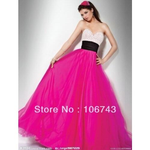 2015 Empire Tulle Limited Abendkleider Rose Vestido De Festa Long Formal Beaded Pageant Elegant Evening Gown Party Prom Dresses