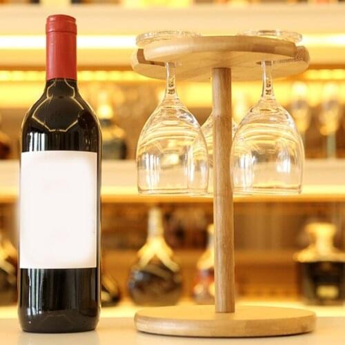 Solid Wood Red Wine Glass Holder European Glass Goblet Cups Hanging Drain Rack Display Stand Kitchen Bar Drying Racks Organizer