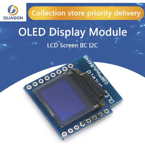0.66 inch OLED Display Module for WEMOS D1 MINI ESP32 Module Arduino AVR STM32 64x48 0.66" LCD Screen IIC I2C OLED