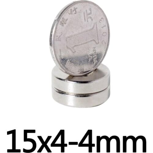 20/30/50pcs 15x4-4mm NdFeB Strong Rare Earth Magnet 15*4 mm Hole 4mm Round Countersunk Neodymium Magnetic Magnets N35 15*4-4 mm
