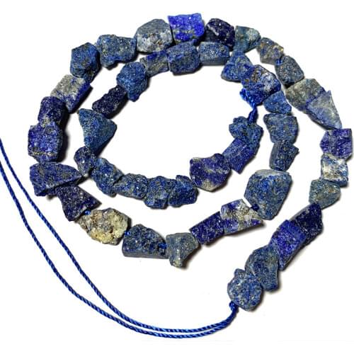 Wholesale Blue Raw Stone Beads 100% Natural Lapis Lazuli Gravel For Jewelry Making DIY Bracelet Necklace 6-9mm 15