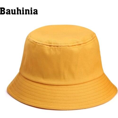 Bauhinia Summer Bucket Hat Women Men Casual Fishermen Cap Brim Female Leaf Bucket Hat