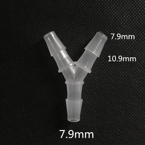 Plastic Barbed Connector Pipe Hose Joiner Tubing Fittings 7.9mm