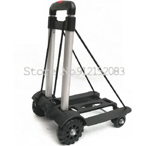 Portable Folding Aluminum Alloy Trolley Carts, Trolleys, Luggage Carts, Grocery Shopping Carts, Pull Goods Into Trucks And Trail
