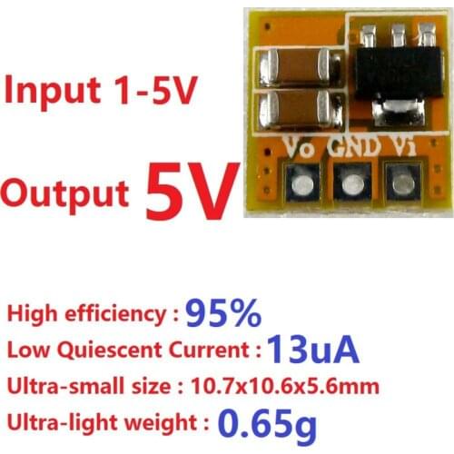 600MA 1.5V 3V 3.3V 3.7V to 5V Boost Step-up DC-DC Converter Module Voltage PFM regulator Board