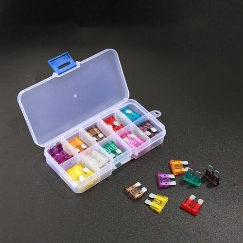 1set 50/100Pcs Car Fuses 2A 3A 5A 7.5A 10A 15A 20A 25A 30A 35A Amp with Box Clip Assortment Auto Blade Type Fuse Set Truck Fuse