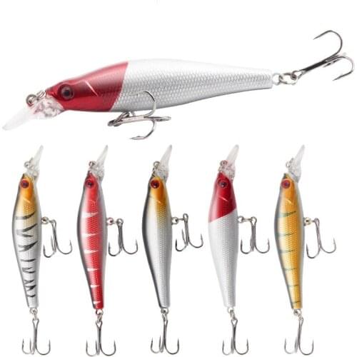 1PCS 8.8cm 8.5g Fishing Lure Quality Minnow Lure 3D Eyes Plastic Hard Bait Pesca Artificial Jig Wobblers Crankbait Fishing Bait