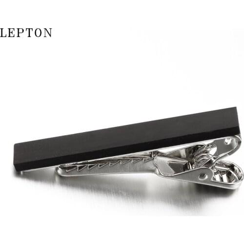 Low-key Luxury Ebony Wood Tie Clips For Men High Quality Man Necktie Tie Bar Clip RoseWood Tie Clips Formal Business Wedding