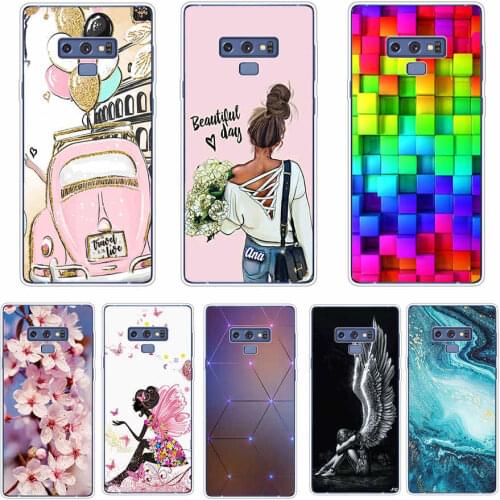 Case For Samsung Galaxy Note 9 phone back Cover For Samsung Note 9 Silicone case Coque Fundas flower