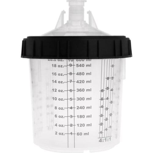 Paint Mixing Cup PPS Type H/O Quick Cup Hard Cup Inner Cup Lids 600ml Spray Gun