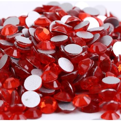 Lt.Siam 3D Nail Art Rhinestones ss3 ss4 ss5 ss6 ss8 ss10 ss12 ss16 ss20 ss30 ss34 Glass/Crystal Non HotFix Nail Art Decorations