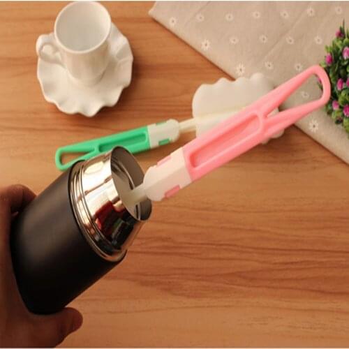 The kitchen Wash Cup Brush Long Handle Cleaning Sponge Brush Cup Baby Milk Bottle Brush Cup Glass Cleaning Brush