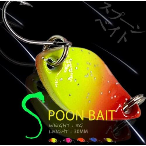 WALK FISH 5G 30MM Spoon Sequins Spinner Fishing Lure Metal Single Hook Trout Artificial Hard Bait Pesca Winter Fishing Tackle
