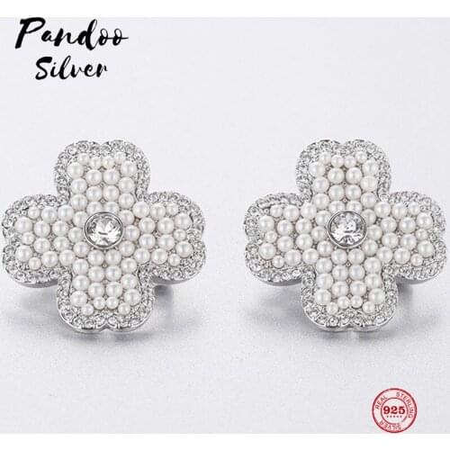 Fashion Charm Sterling Silver Original 1:1 Copy, Deary Pearl Gentle And Feminine Romantic And Charming Earrings Women Luxury Jew