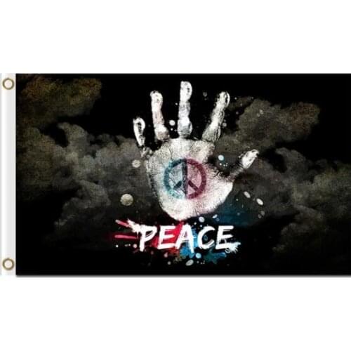 Palmprint peace sign peace flag 3x5ft banner flag