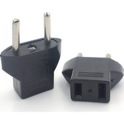 1/2/5Pcs Universal US to EU Plug Adapter USA to Euro Europe Travel AC Power Charger Outlet Adapter Converter Plug