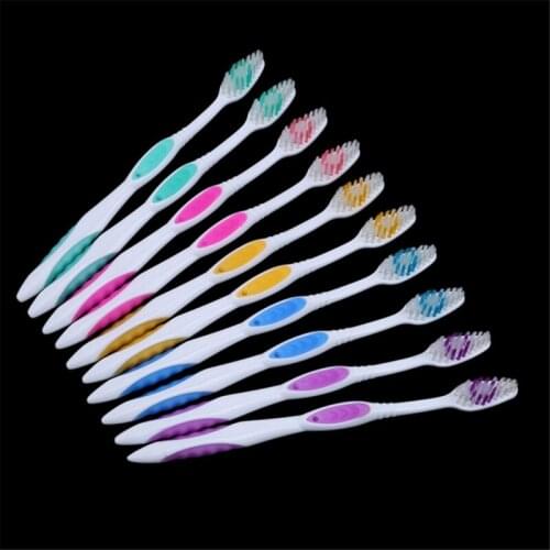 10pcs Family Suit Toothbrush Soft Bamboo Charcoal Adult Clean Care Gums Fine Hair Home Unisex Healthy Teeth Cleaning Brushes