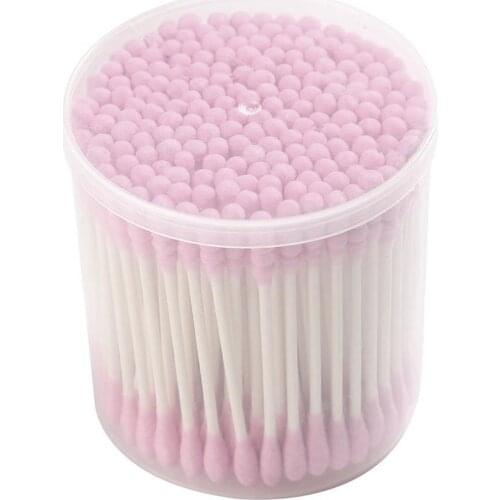 200Pcs Sharp Round Spiral Head Cotton Swabs Ear Picks Cosmetics Cleaning Sticks for Ears Cleaning Clean Sticks Buds