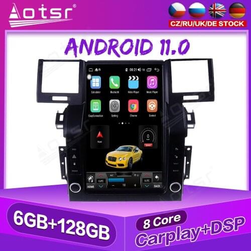 Android 11 6+128GB For Land Range Rover 2005 - 2009 Tesla Screen Car Radio Player Auto GPS Navigation Multimedia Video 4G SIM