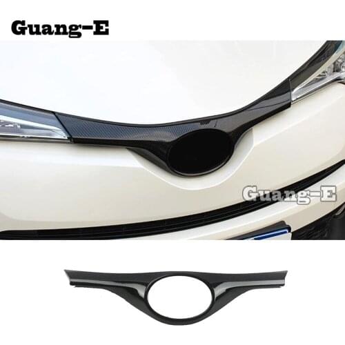 Car Styling Cover Detector ABS Chrome Trim Front Bottom Grid Grill Grille Hoods 1pcs For TOYOTA C-HR CHR 2017 2018 2019 2020