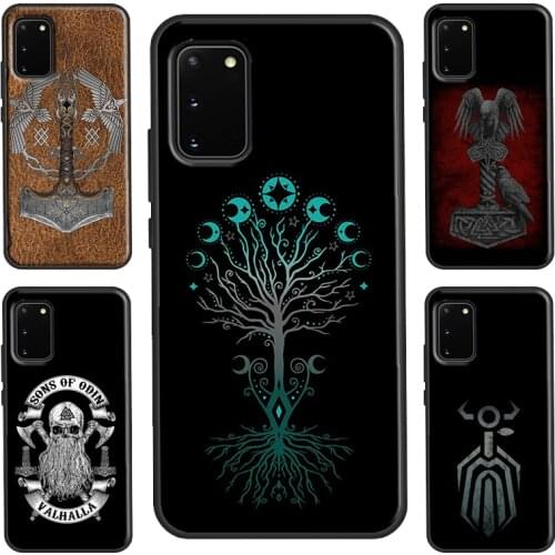 Viking Ragnar Lodbrok Valhalla Odin Ravens Case For Samsung Galaxy S21 Ultra S20 FE S10e S9 S10 Plus Note 10 Note 20 Ultra Coque