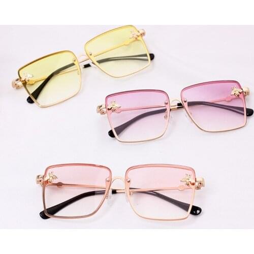 SomeCool Little Bee Children Sunglasses Brand Glasses Designer Fashion Girls&Boys Square Frame kids Sunglasses UV400 N57