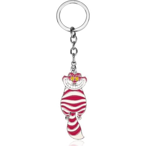 Dongsheng Newest Movie Alice Pink Raccoon Pendant Cute Keychain Women Girls Bags And Car Keyring -50