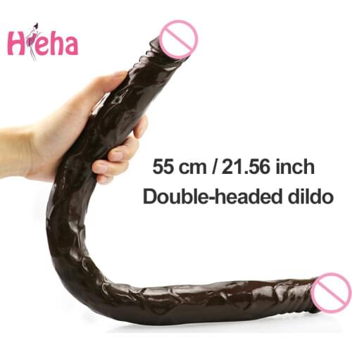 Super Long Double head Dildo Jelly Realistic Dildo Double Ended Dildo Flexible Big Penis for Lesbian Women Masturbator Sex Toys