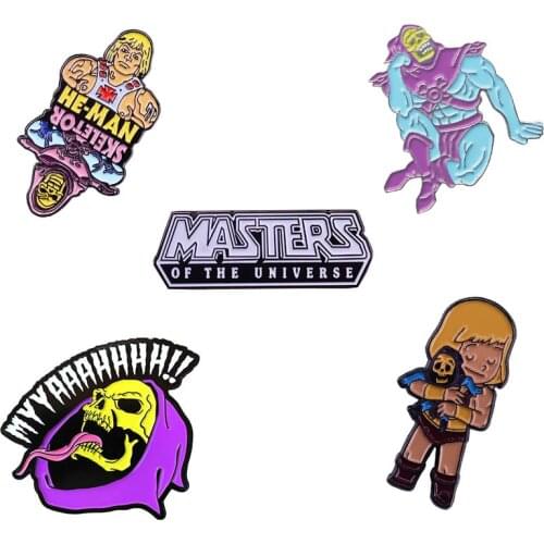 Gothic Skull Hard Enamel Pins Anime Movies TV Brooches Women Men Lapel Badges Backpack Collar Fashion Jewelry Gifts For Kids