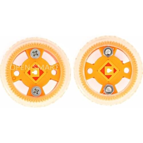 2PCS Smart Car Model Wearable Rubber Wheel 47X20mm Inner Diameter 3mm for N20 Gear Motor