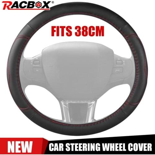 Car Steering Wheel Cover pvc leather Wear resistant Non-slip Auto Steering- Wheel Cover Universal for 38cm Steering Wheel
