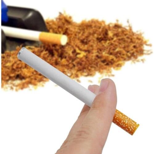 One Hitter Cigarette Shape Smoking 78mm 1pc New Metal Aluminum Tobacco Pipe Portable Pipe 2020 Small Pocket Dugout