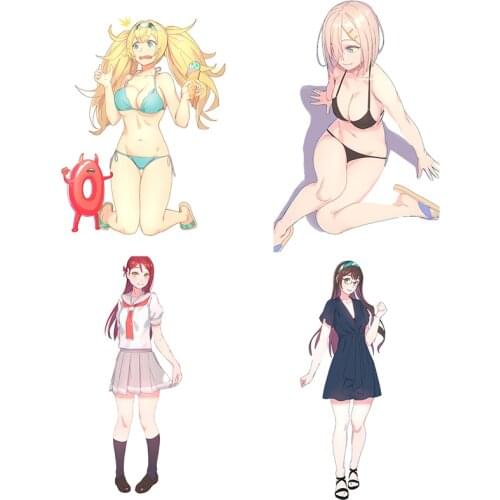 Three Ratels CDM292 Cute high school girl cartoon wall stickers home decoration car hood sticker laptop decal