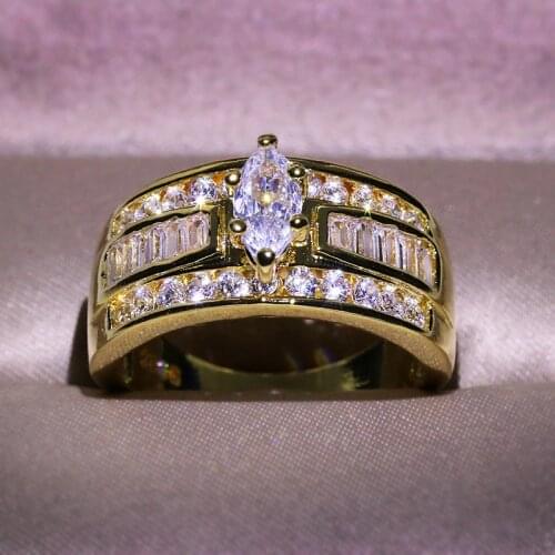 Fashion Charm Round Three-layer Crystal Ring Classic Temperament Ring European and American Popular New Products