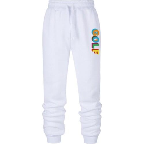 Mens Joggers Casual Pants Fitness GOLF Print Men Sportswear Tracksuit Bottoms Sweatpants Trousers Black Harajuku Track Pants