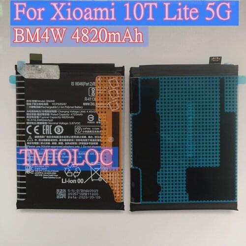 New Original High Quality BM4W 4820mAh Battery For Xiaomi Mi 10T Lite 5G Battery