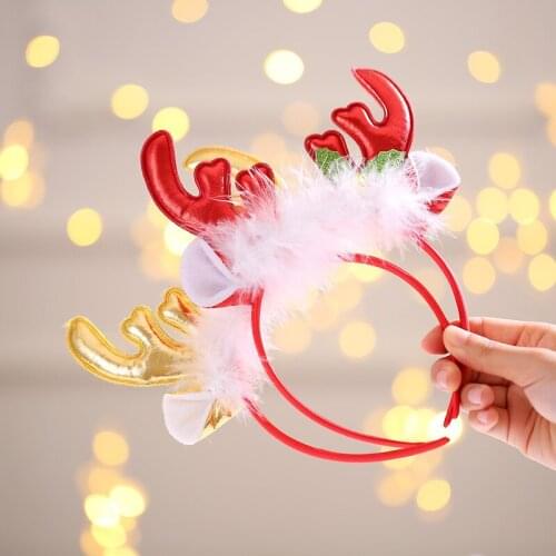 New Christmas Antler Hair Hoop Ornament Girl Hairpin Lovely Hair Headband Elk Headdress Gift