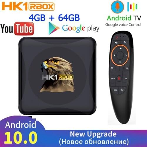 HK1 RBOX Smart TV Box Android 10 Rockchip RK3318 4G 32GB 64GB Support 1080p 4K Media player Google Youtube HK1 Box Set Top Box