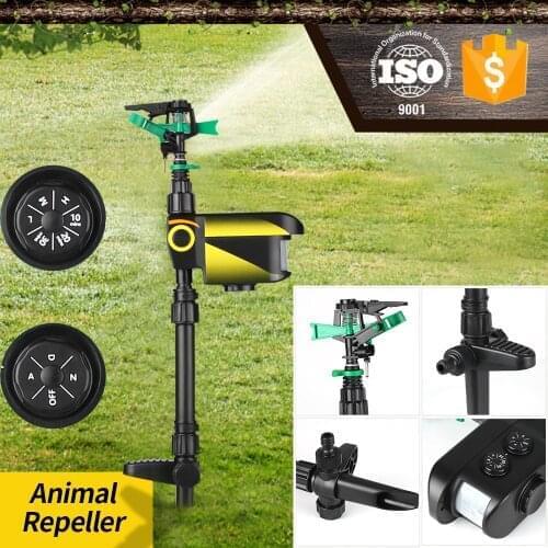 Solar Powered Garden Motion Sprinkler Activated Animal Repeller Scarecrow Animal Deterrent Watering Device Bird Repeller D30