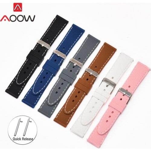 20mm 22mm 24mm Silicone Sport Strap for Samsung Galaxy Watch Active 42mm 46mm Gear S2 S3 Quick Release Rubber Bracelet Band