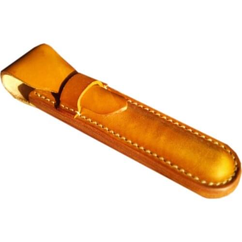 Deluxe Real Leather Fountain Pen Bag Handmade Ancient Gift Gel Pen Case