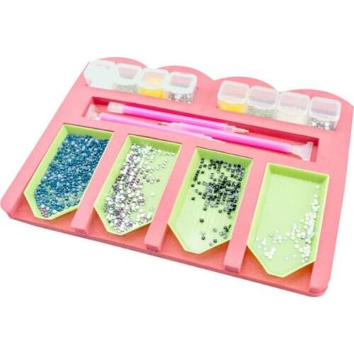 Diamond Painting Foam Pink Tool Container Diamond Embroidery Tray Organizer Holder Accessory Mosaic Practical Christmas Gift