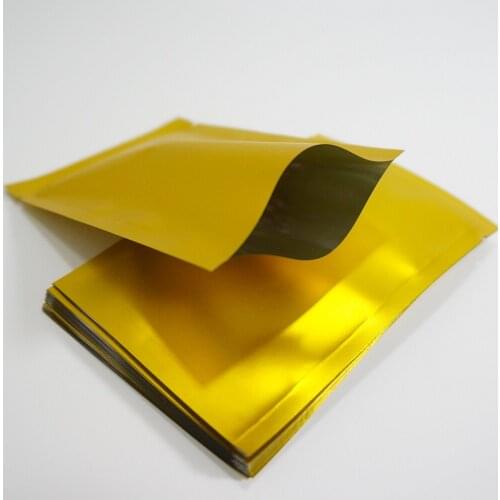 Currant Dried Fruit Storage Bag 100pcs Matte Golden Aluminum Foil Flat Bag Gold Mylar Plating Milk Powder Packing Package Packet