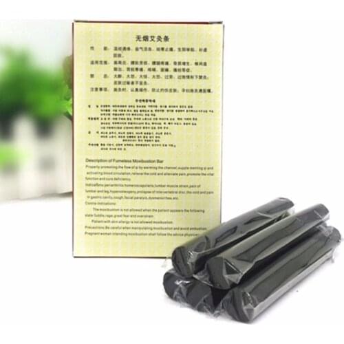 5Pcs/set 14*110mm Black Traditional Smokeless Moxa Stick Roll High Quality Improve the health of the body