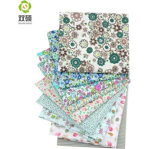 Cotton Fabric Flower Seriers Patchwork Fabric Fat Quarters Bundle Sewing For Fabric 9pieces/lot 50x50cm