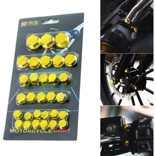 30PCS Motorcycle Head Screw Cover Decorative Parts for YAMAHA Kawasaki Honda Car Styling Cover Modification Accessories