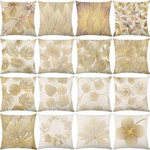 Tropical Leaf Flower Waterproof Pillowcase Polyester Cushion Cover 45x45 Decorative Cushions Oil-proof Outdoor Pillow Covers